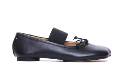 Mm6 Maison Margiela Mm6 By Maison Margiela Ballerina Anatomic Leather Flats In Black