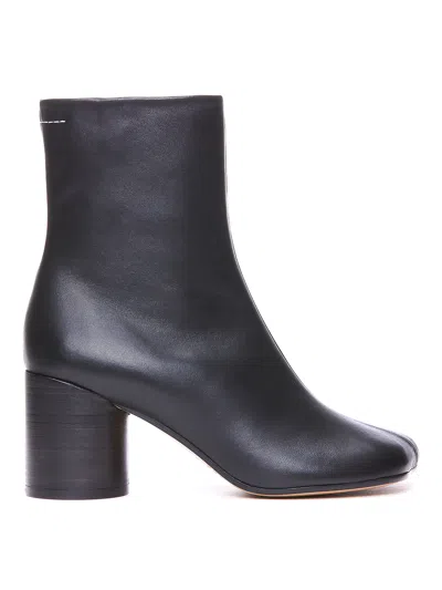 Mm6 Maison Margiela Anatomic Booties In Black