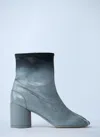 Mm6 Maison Margiela Stylish Block Heel Leather Ankle Boots In Multi