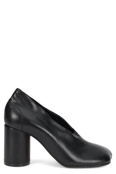 Mm6 Maison Margiela Anatomic Court Nappa Leather High-heel Shoes In Black