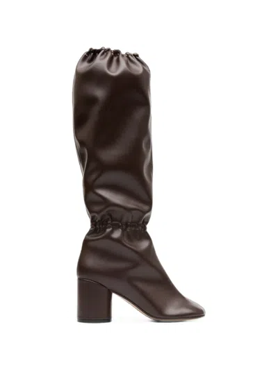 Mm6 Maison Margiela Anatomic Elasticated-detail Knee-high Boots In Multi