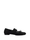 Mm6 Maison Margiela Anatomic Fabric Ballet Flats In Black