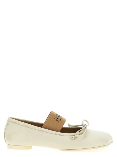 Mm6 Maison Margiela Anatomic Flat Shoes Beige In Neutral
