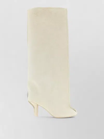 Mm6 Maison Margiela Anatomic Knee High Suede Stiletto Boots In Multi
