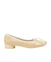 Mm6 Maison Margiela Anatomic Flat Shoes Beige In Nude