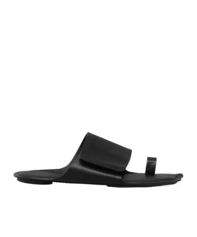 Mm6 Maison Margiela Anatomic Leather Slide Sandals In Black