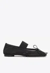 Mm6 Maison Margiela Anatomic Numeric Ballerinas In Black