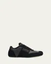 Mm6 Maison Margiela Anatomic Mixed Leather Sneakers In Black