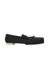 Mm6 Maison Margiela Anatomic Numbers-motif Ballerina Shoes In Black