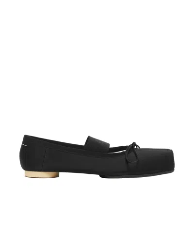 MM6 MAISON MARGIELA MM6 MAISON MARGIELA ANATOMIC NUMBERS-MOTIF SQUARE-TOE BALLERINA SHOES