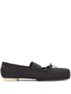 Mm6 Maison Margiela Anatomic Numbers-motif Ballerina Shoes In Black
