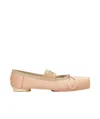 Mm6 Maison Margiela 5mm Ballet Fabric Ballerina Flats In Nude