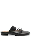 Mm6 Maison Margiela Anatomic Numbers-strap Ballet Flats In 黑色