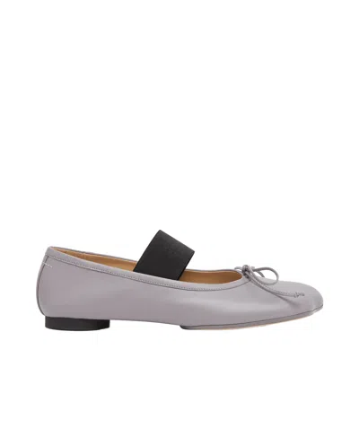Mm6 Maison Margiela Anatomic Numeric Ballerinas In Gray