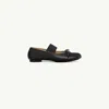 Mm6 Maison Margiela Black Leather Anatomic Numeric Ballerinas By Mm6