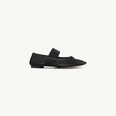 Mm6 Maison Margiela Anatomic Numeric Ballerinas In Black