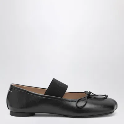 Mm6 Maison Margiela Mm6 By Maison Margiela Ballerina Anatomic Leather Flats In Black