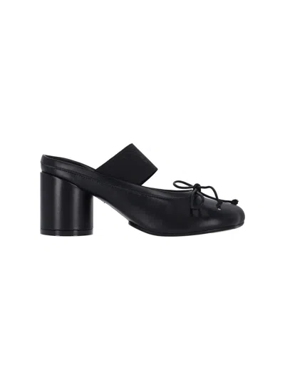 Mm6 Maison Margiela Anatomic Numeric Sandals In Black