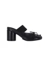 Mm6 Maison Margiela Anatomic Numeric Sandals In Black