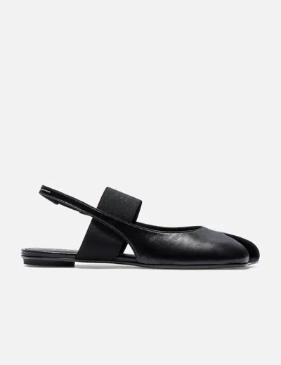 Mm6 Maison Margiela Anatomical Split-toe Leather Slingback Sandals In Black