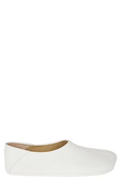 Mm6 Maison Margiela Anatomic Shaped Toe Ballet Flats In White