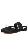 Mm6 Maison Margiela Mm6 By Maison Margiela Black Ballerina Shoes Logo In Black