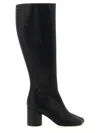 Mm6 Maison Margiela Slip On Knee-high Boots In Black