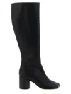 Mm6 Maison Margiela Slip On Knee-high Boots In Black