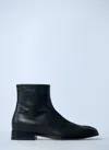 Mm6 Maison Margiela Anatomic Stitch Leather Boots In Black
