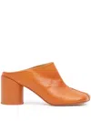 Mm6 Maison Margiela Anatomic-toe Leather Mules In Orange