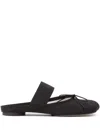 Mm6 Maison Margiela Mm6 By Maison Margiela Black Ballerina Shoes Logo In Black