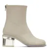 Mm6 Maison Margiela Off-white Anatomic Transparent Boots