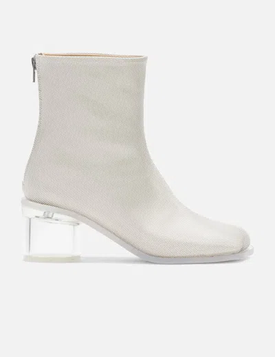 MM6 MAISON MARGIELA ANATOMIC TRANSPARENT HEELED ANKLE BOOTS