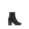 Mm6 Maison Margiela Mm6 By Maison Margiela Ankle Boots With Distinctive Seam Detail And Block Heel In Black