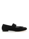 Mm6 Maison Margiela Smooth Leather Anatomical Ballerina In Black