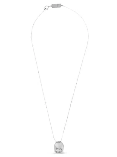 Mm6 Maison Margiela Anello Chevalière' Necklace In Silver