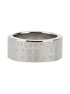 Mm6 Maison Margiela Anello Con Logo In Metallic