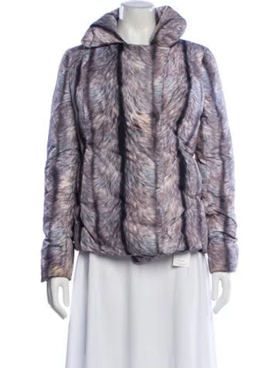 Pre-owned Mm6 Maison Margiela Animal Print Down Coat In Multi