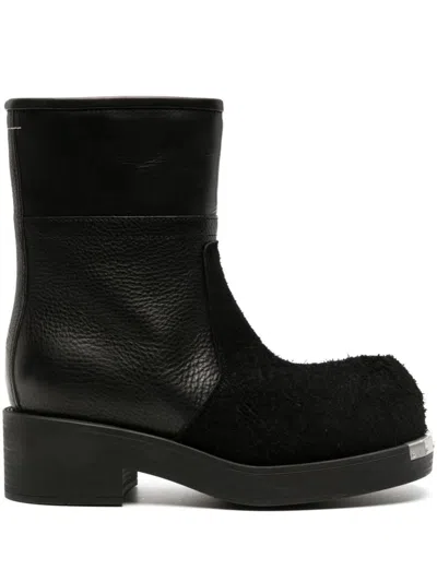 Mm6 Maison Margiela Ankle Boot Shoes In Black