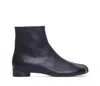 Mm6 Maison Margiela Logo Embroidered Block Heel Ankle Boots In Black