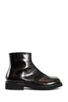 Mm6 Maison Margiela Mm6 By Maison Margiela Trunk Leather Ankle Boots With Block Heel In Black