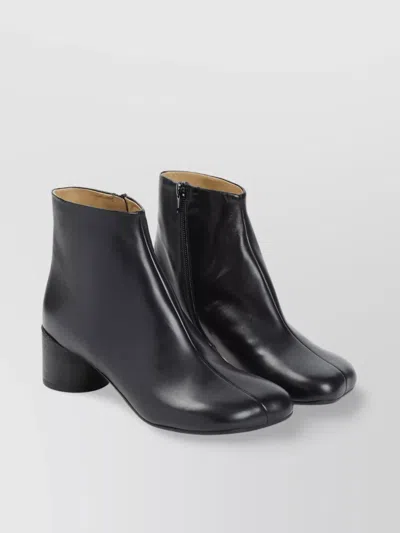 Mm6 Maison Margiela Ankle Boots In Smooth Leather In Grey