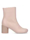Mm6 Maison Margiela Beige Anatomic Ankle Boots In Nude & Neutrals