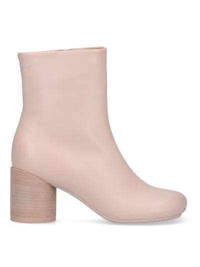 Mm6 Maison Margiela Beige Anatomic Ankle Boots