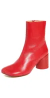 Mm6 Maison Margiela 70mm Anatomic Ankle Boots In Red