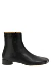 Mm6 Maison Margiela Flat Ankle Boot Anatomic 3cm In Black