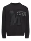 Mm6 Maison Margiela Numeric Motif Embroidered Sweatshirt In Black