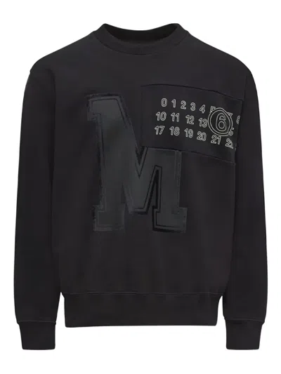MM6 MAISON MARGIELA APPLIQUÉ LOGO SWEATSHIRT