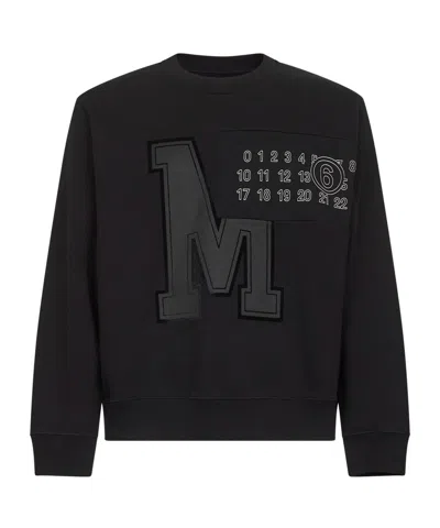 MM6 MAISON MARGIELA APPLIQUÉ LOGO SWEATSHIRT