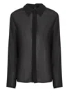 Mm6 Maison Margiela Asymmetric-collar Shirt In Black